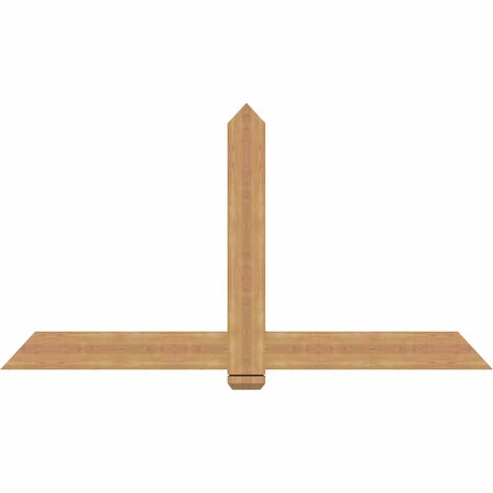Ekena Millwork Eugene Smooth Timber Gable Bracket, Western Red Cedar, 72"W x 39"H x 1 1/2"D x 5 1/2"F, 13/12 Pitch GBW072X39X0206EUG00SWR